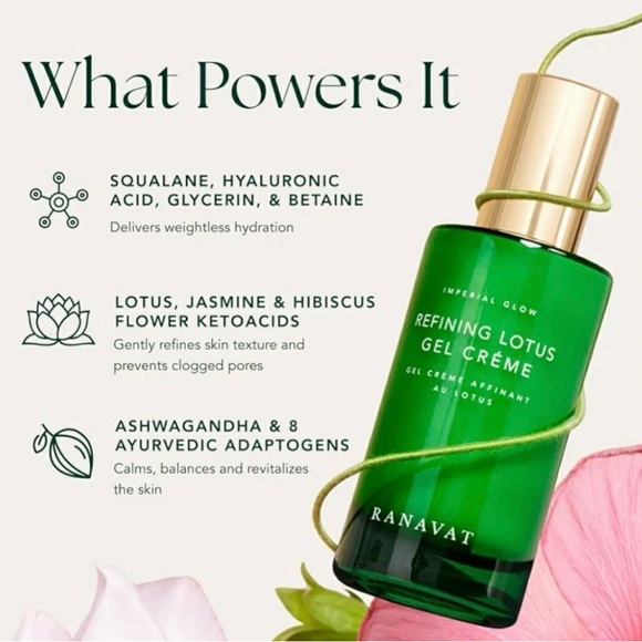 RANAVAT Refining Lotus Gel Cream - Hydrating Gel Moisturizer 1.7 oz SEALED - Picture 5 of 9